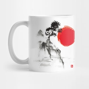 traditional japanese ink drawing Mug